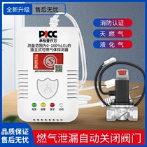 Gas leakage alarm automatically cut off solenoid valve kitchen for domestic natural gas liquefied gas leak detector