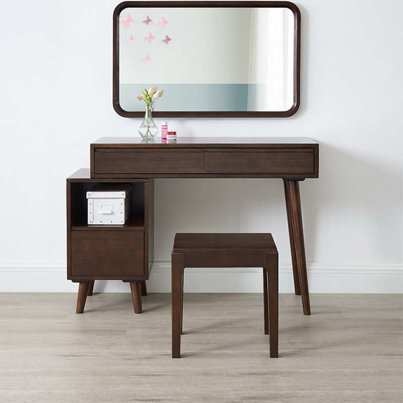 All solid wood dressing table bedroom storage cabinet one Nordic dressing table desk small apartment modern minimalist dressing table