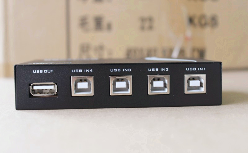 New Maituo MT-1A4B-C Manual Four-mouth USB Print Shareware Two-way Switcher 4-in-1 Out of 4 Line