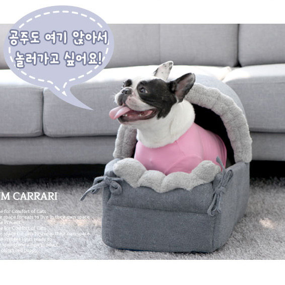 South Korea RED PUPPY teddy Bears small dog car armrests Pet On-board Kennel Safety Seat 