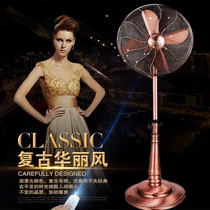 Retro European and American Fan Big Wind Home Floor Electric Fan Outlet Metal Mute Business Antique Iron Fan