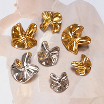Buttons retro irregular special-shaped three-dimensional gold metal silver mink buttons complete cashmere coat buttons