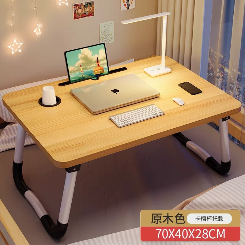 Small bed table foldable dormitory computer desk home bedroom bay window desk student dormitory lazy study desk