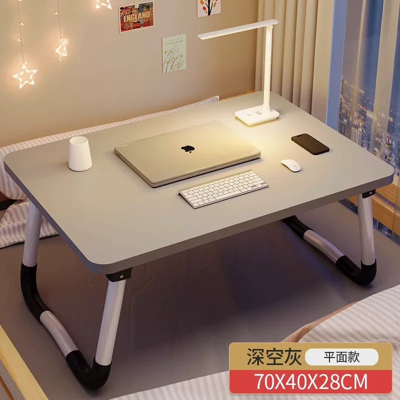 Small bed table foldable dormitory computer desk home bedroom bay window desk student dormitory lazy study desk