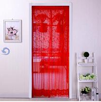 Embroidered curtain wedding cloth lace red high-end bedroom partition breathable wedding room wedding festive length