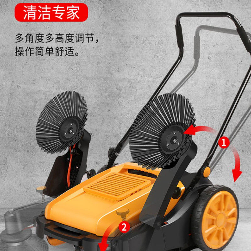 Unpowered hand-push industrial sweeper workshop factory cement floor electric vacuum cleaner sweeper property household