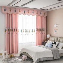 2021 new childrens room blackout curtains girl princess wind short curtain Nordic boy half curtain bedroom bay window cloth