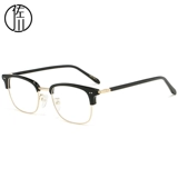 佐川 Очки рамки мужская ретро -наполовину шлеопия, глазное рамка, зеркальная рама женская круглая поверхность, мрака, рама очков