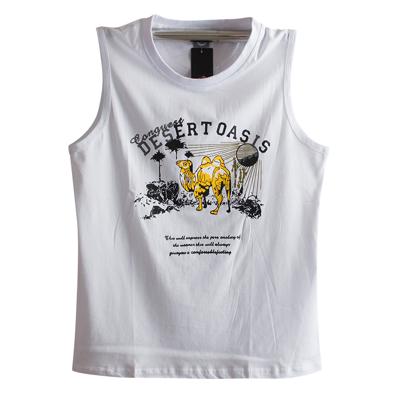 Mùa hè nam cotton vest lỏng từ dưới áo sơ mi nhỏ thủy triều ngắn tay áo sơ mi lớn kích thước mồ hôi vest ao thể thao