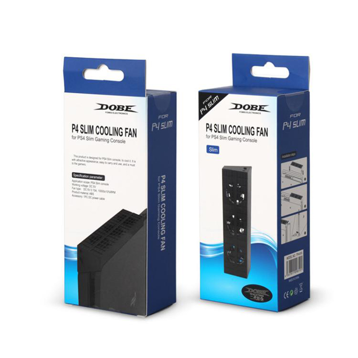 Quạt gốc DOBE PS4 slim Quạt điều khiển nhiệt độ SLIM của người hâm mộ ps4 - PS kết hợp cáp sạc điện thoại