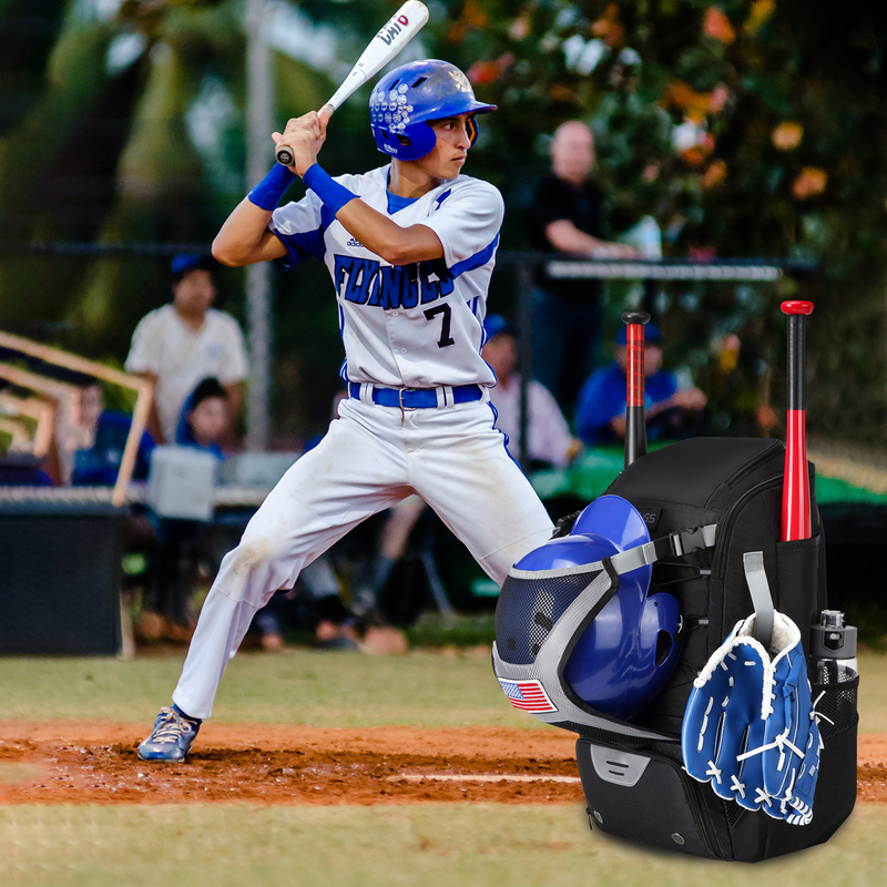 2024 New Large-Capacity American Baseball Backpack for College Students, Professional Competition Softball Bag, Waterproof Outdoor Bag