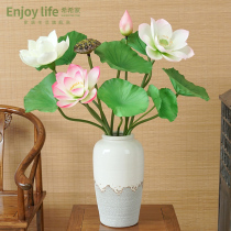 PU Bracelet Emulation Lotus Leaf Lotus Leaf Fake Lotus Drawing Lotus Living Room Floor Flower Decoration Tabletop Plastic Buddha Hall For Buddha Placement