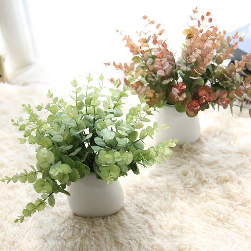 Simulation money leaf small Eucalyptus ins Nordic wind Xixi plastic fake flower green plant shooting background props decoration