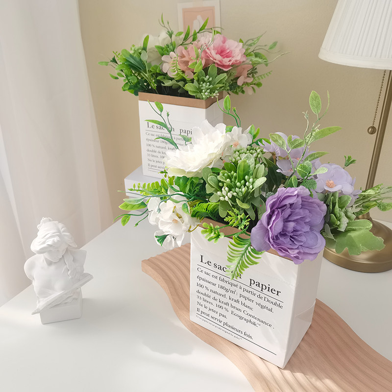 Shihijijia Great Li Chrysanthemum's Wind Han Department Decoration Simulation Flower Bedroom Flowers Purple-style Plate Room Decoration Flowers 646