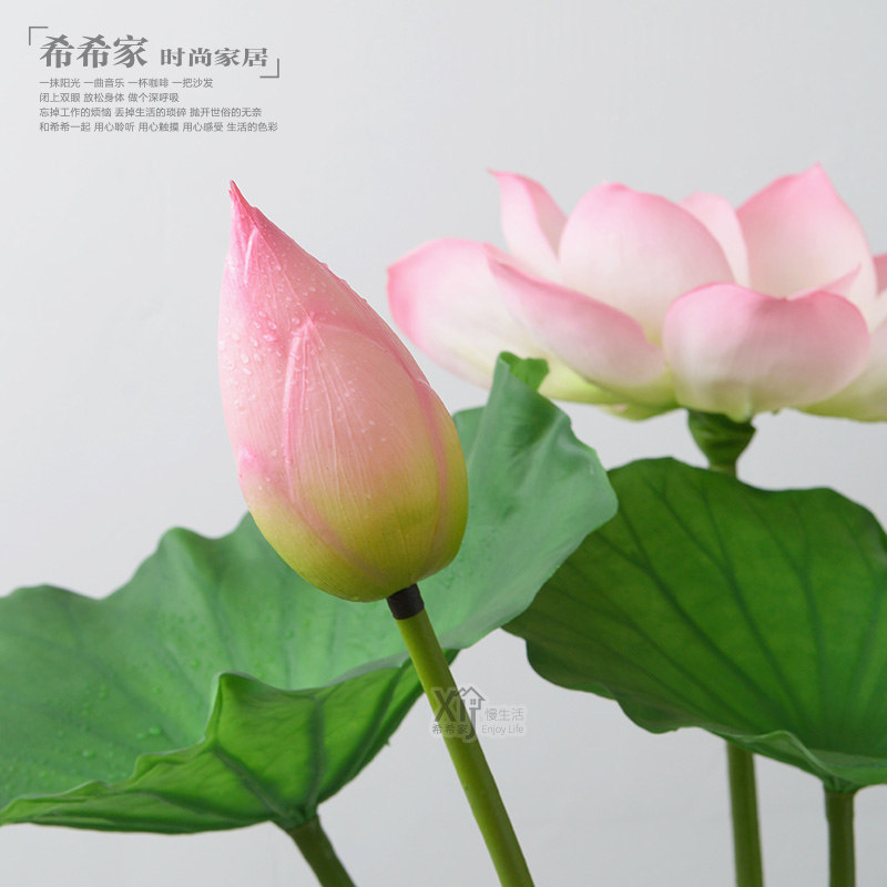 Belt PU emulated lotus flower fake lotus flower simulation lotus leaf pool stage building and decoration landscape shooting props