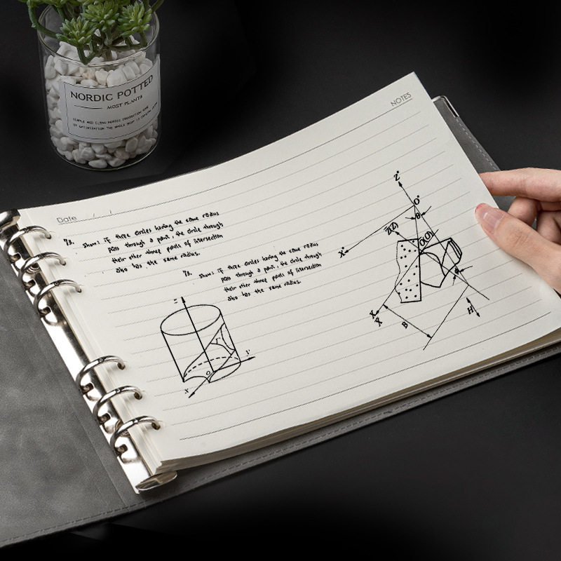 Horizontal version A4 loose-leaf book soft leather plan this Cornell notepad creative mind map notebook