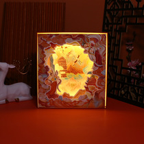 Light Box Bracelet Full Color Pen book with lamp string bronzing gold adhesive tape Sticker Suit Country Wind Hand Tent Hollowed-out Notepad