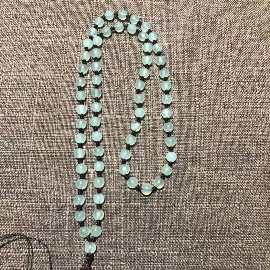 Natural jade high-end jade jade jade pendant rope handwoven jade bead necklace rope