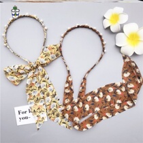 Hair stirrup with integrated lacing Korean version net red advanced sensfeeling Zhair 2021 New super-fairy pearl bow tie