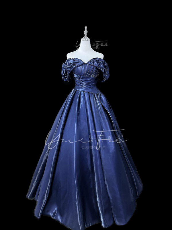 Artist's Career | Opera Dress 24 Years Dark Color Two-Way Wear Satin Puff Skirt Art Exam Vocal Performance Dress
