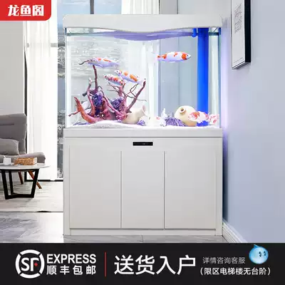 Red Dragon Pavilion ultra-white glass professional grade lower filter fish tank Office living room Large and medium-sized red dragon tank aquarium