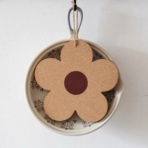 ins home flowers thermal insulation mat table anti-burn cork dining cushion cup cushion pan cushion north-hanging cork cup cushion