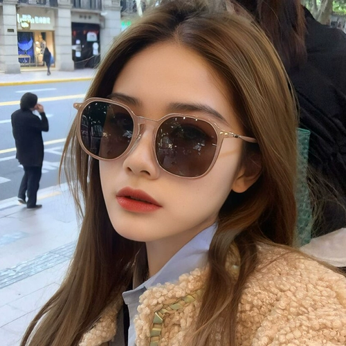Коричневые солнцезащитные очки для женщин с высококачественными солнцезащитными очками для женщин квадратной и круглой лице
