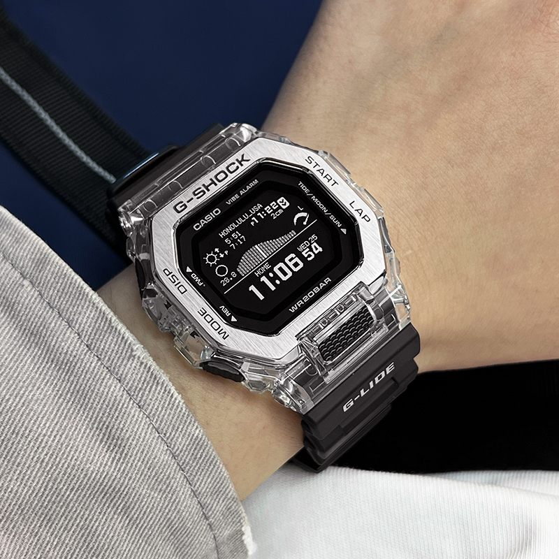 Casio Ice Tough Transparent Smart Cube Gbx-100S-1 Sports Pedometer Bluetooth Sports Waterproof Watch for Men Casio Ice Tough Transparent Smart Cube Gbx-100S-1 Sports Pedometer Bluetooth Sports Waterproof Watch for Men