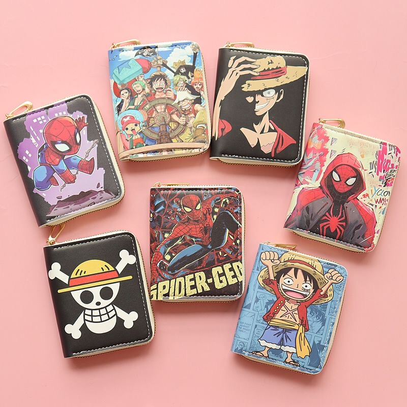 Fashionable New Children's Boys' Anime Cartoon Cute Short Zipper Printed Wallet Coin Purse Card Holder