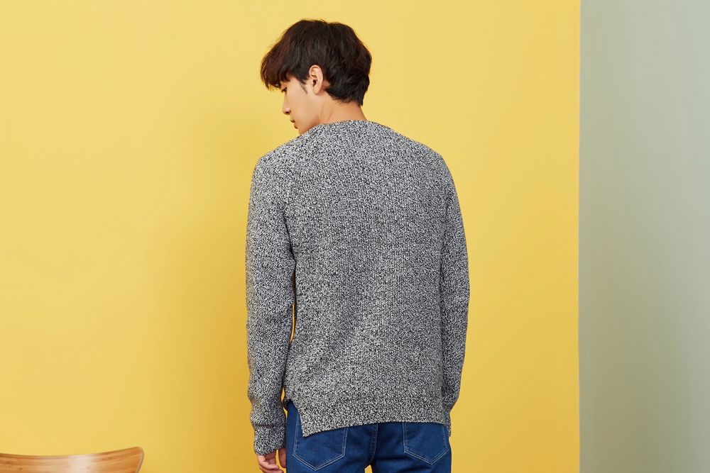 [Tự vận hành] Áo len nam mùa đông Métbonwe quần áo nam mỏng phiên bản Hàn Quốc của xu hướng dưới cùng của áo len nam sang trọng - Hàng dệt kim áo polo