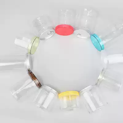 Crystal color cap food grade plastic bottle large capacity commercial plastic jar packaging bottle clear sealed can Factory