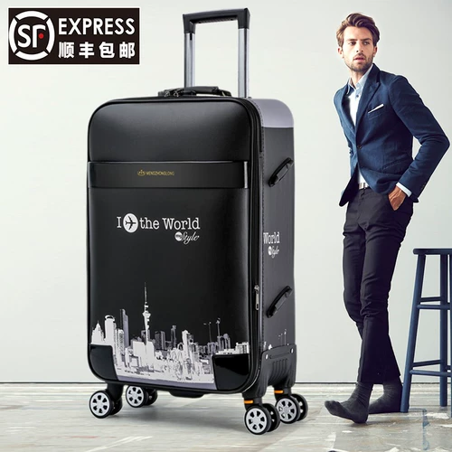 Мужская вместительная и большая тележка для школьников, тканевый водонепроницаемый чемодан, 28 дюймов, 26 дюймов, 24 дюймов