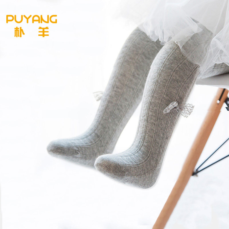 Baby girl girl pantyhose baby girl jumpsuit children's pure cotton socks children's autumn autumn winter thick bottoming socks