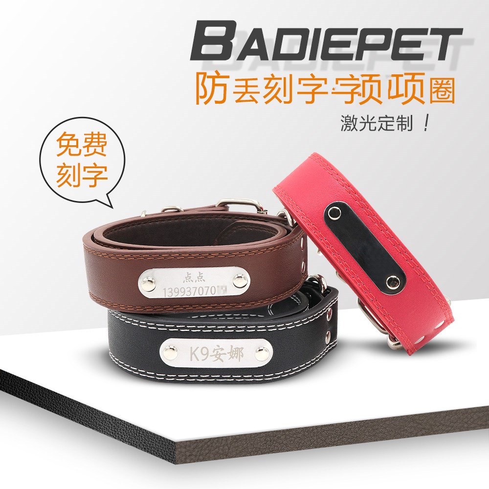 Teddy dog ​​collar lettering dog chain golden retriever dog ring bell collar small dog cat collar collar collar medium dog chain