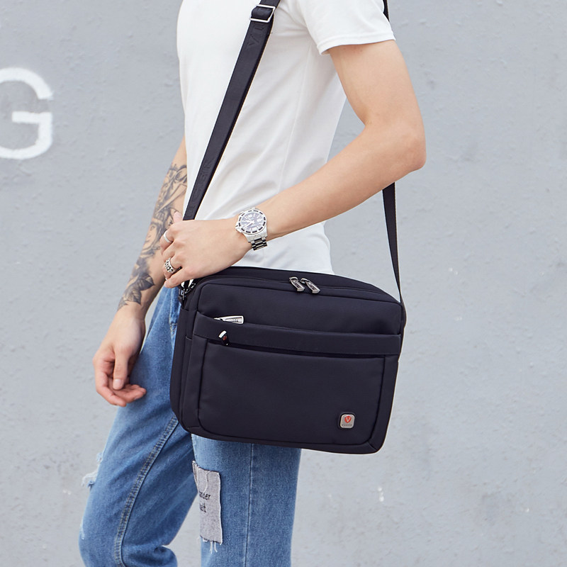 Clear Cabin Men's Single Shoulder Bag Slanted Satchel Bag Casual Sports Men's Bag Tide Canvas Han Edition Student Kits A4 File