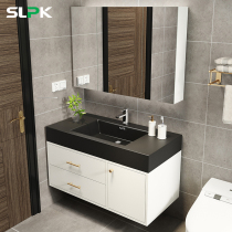 Rock plate integrated light luxury hand washing basin smart bathroom cabinet combination modern simple toilet wash table customization