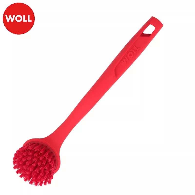 German Woll Silicone Pot Brush Accessories Long-Handled Pot Brush Non-Stick Pot Brush High Temperature Resistant 260 Degrees Pot Cleaning Brush