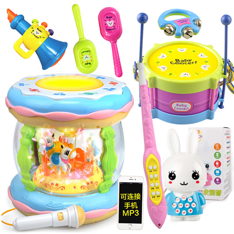 Charging Trojan Drum Toy package Music Musical Instrument Carousel Drummer Clap Drum Clap Drum Toddler toy