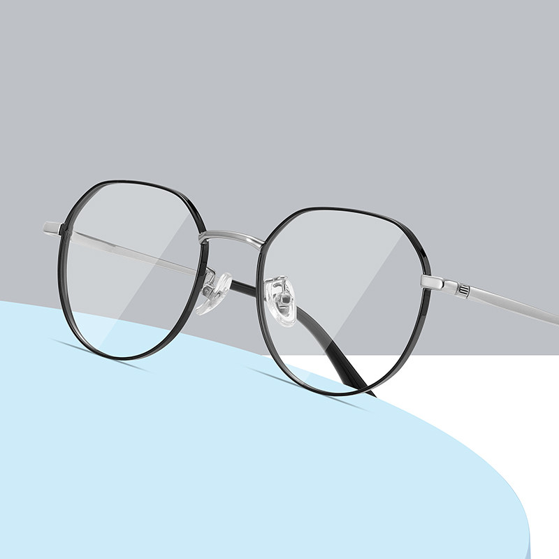 Pure Titanium Eyeframes Woman height Myopia Glasses Female Super Light Small Face can be worthy of degree Small frames Students retro round frame