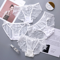 Sexy Japanese underwear female lace girl ultra-thin hot passion no trace Ice Silk low waist breathable breifs