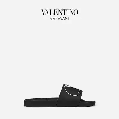 VALENTINO GARAVANI Valentino Men's Black VLogo Signature Sandals