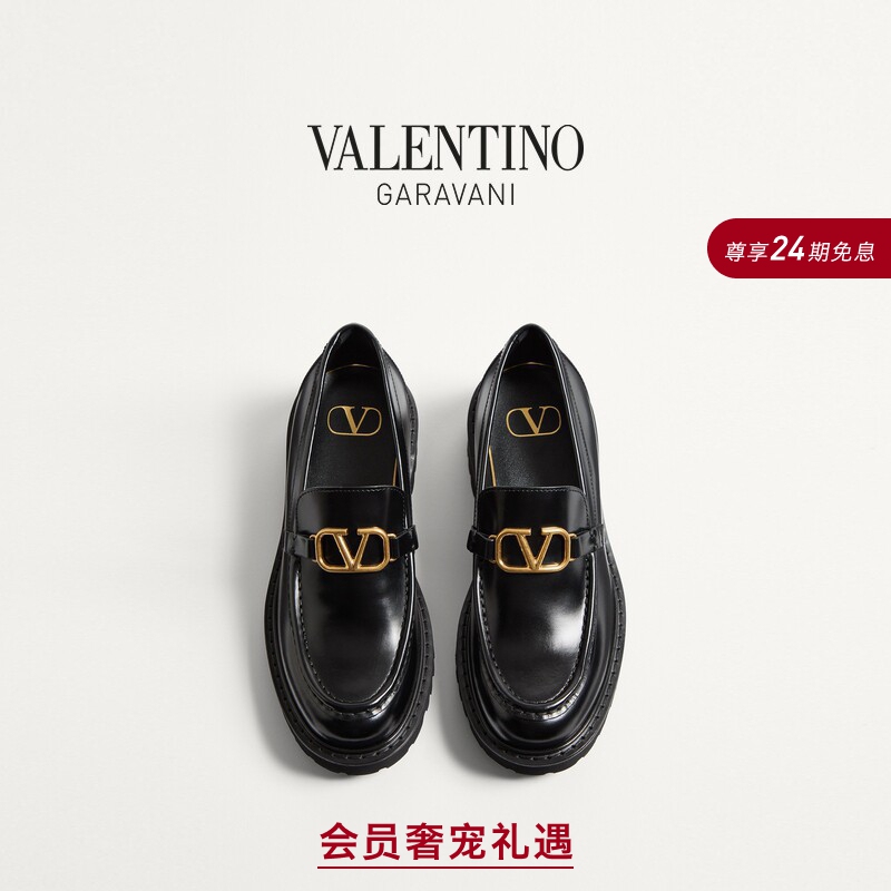[24 Installments with No Interest] Valentino Women's Vlogo Signature Loafers [Gift]