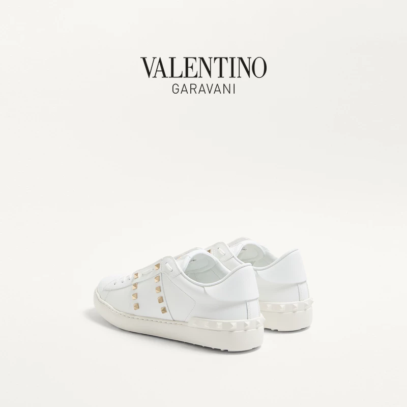 [Подарок] Valentino Valentino мужские туфли Rockstud Untitled белые
