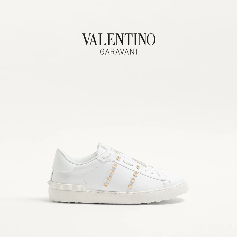 [Подарок] Valentino Valentino мужские туфли Rockstud Untitled белые