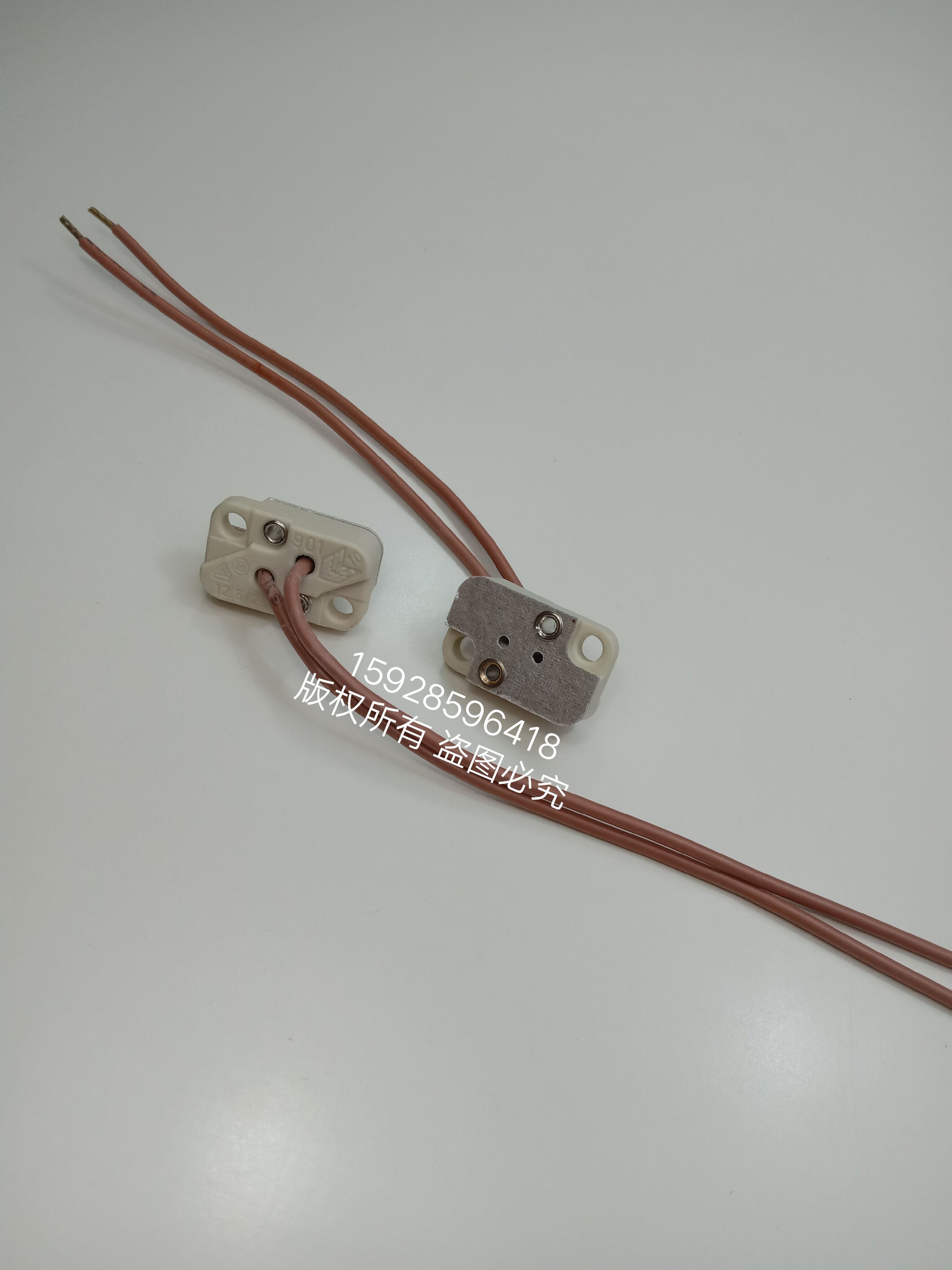 进口手术无影灯冷光源卤素灯泡G5.3 G6.35 灯头B&amp;W 901耐高温灯座