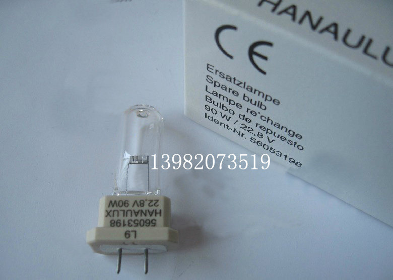 原装贺利力氏灯泡56053198 HANAULUX 22.8V90W,BLUE 130/90无影灯