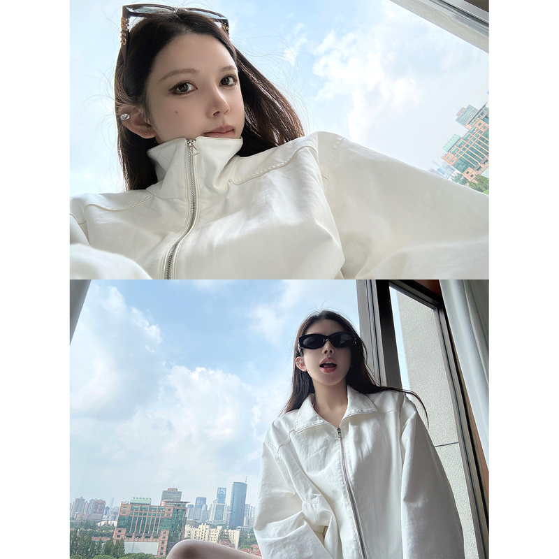 Titi Sister [Aprui Style Daily] Off-White Jacket Early Autumn Casual Versatile Sun Protection Top