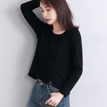 Short coat womens base shirt autumn and winter design feel inside with foreign air Korean knitted 2021 new long sleeve slim