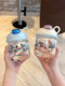 Glass Cup for Girls 2025 New Model High-Value Portable Large-Capacity Cup for Students, High-Temperature Resistant Direct Drinking Water Cup, Compact and Portable