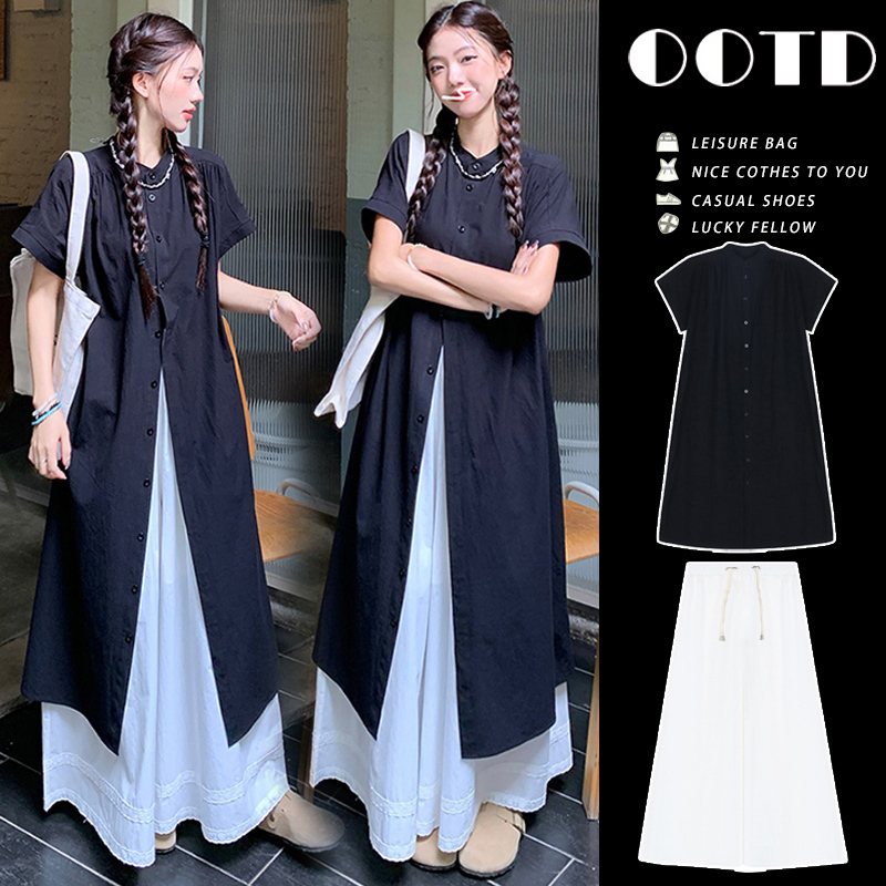 Maternity Dress Summer Style 2026 New Style for Pregnant Mothers, High-End Outfit, Summer Shirt, Wide-Leg Pants Two-Piece Set Maternity Dress Summer Style 2026 New Style for Pregnant Mothers, High-End Outfit, Summer Shirt, Wide-Leg Pants Two-Piece Set
